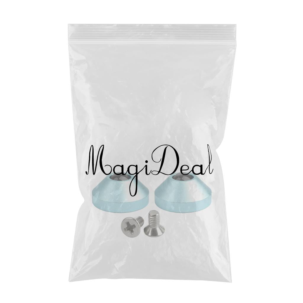 2-pack Mechanical Keyboard Feet Aluminum Alloy with Screws Cyan