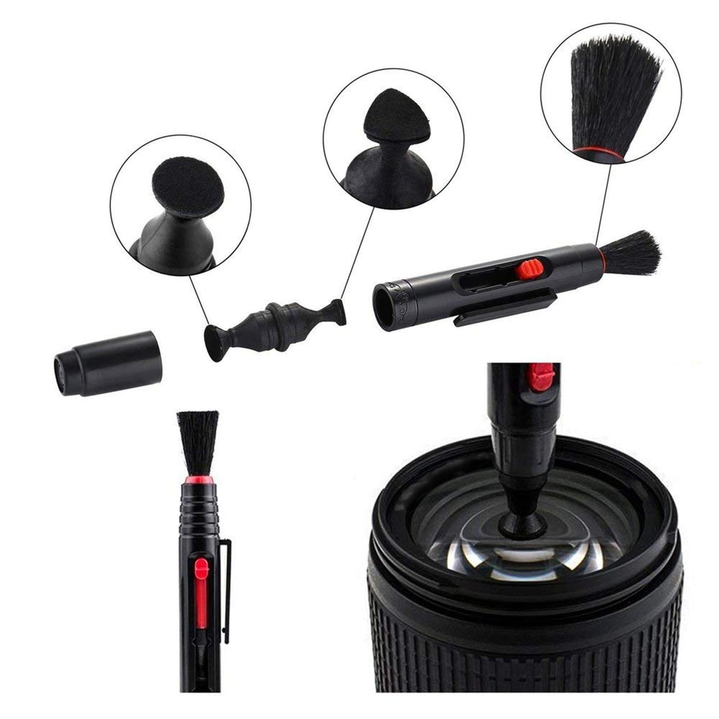 Camera Cleaning Kit w/ Sensor Cleaning Swabs Air Blower for Camera Lens