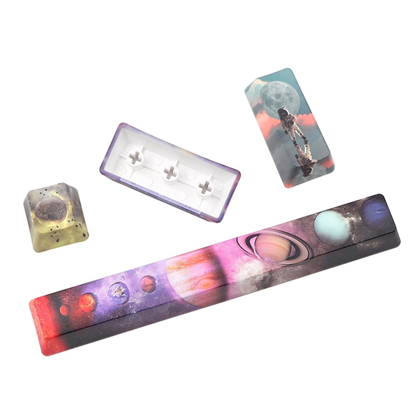 4X Keycaps Set PBT Five Sides Dye-Subbed Spacebar ESC Entre keys STARRY SKY