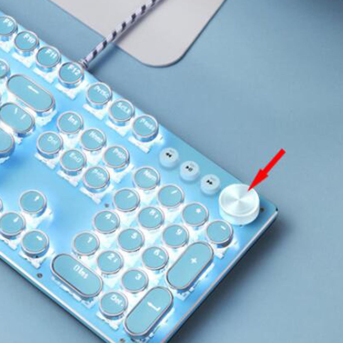 Keyboard Combo Kit 104 Keys Optical and Mouse with Headphone for PC A blue