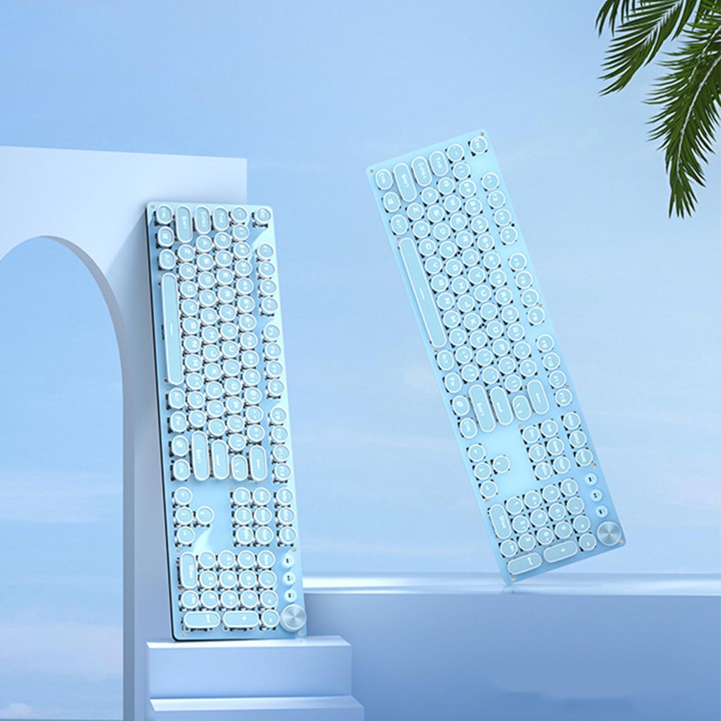 Keyboard Combo Kit 104 Keys Optical and Mouse with Headphone for PC B blue