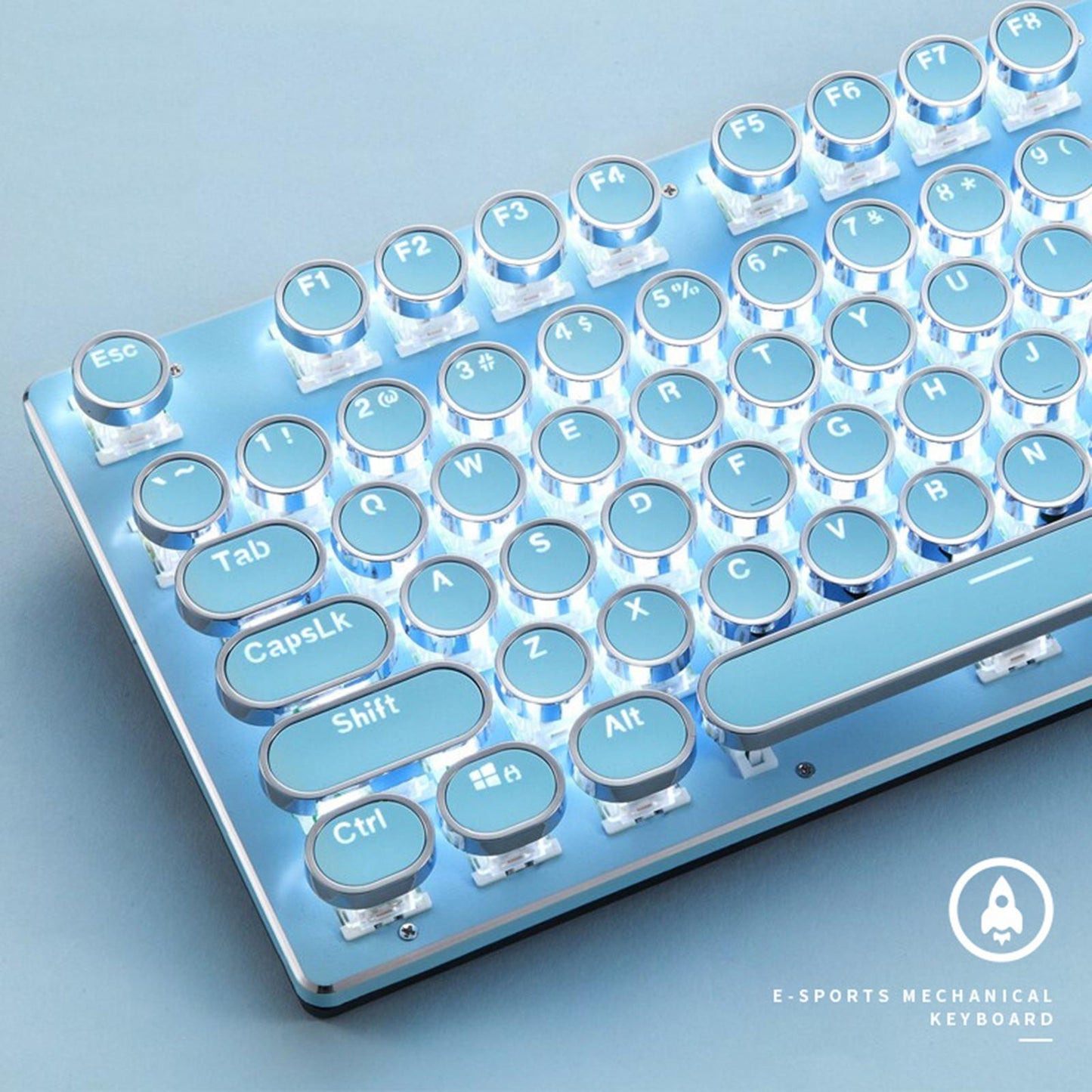 Keyboard Combo Kit 104 Keys Optical and Mouse with Headphone for PC C blue