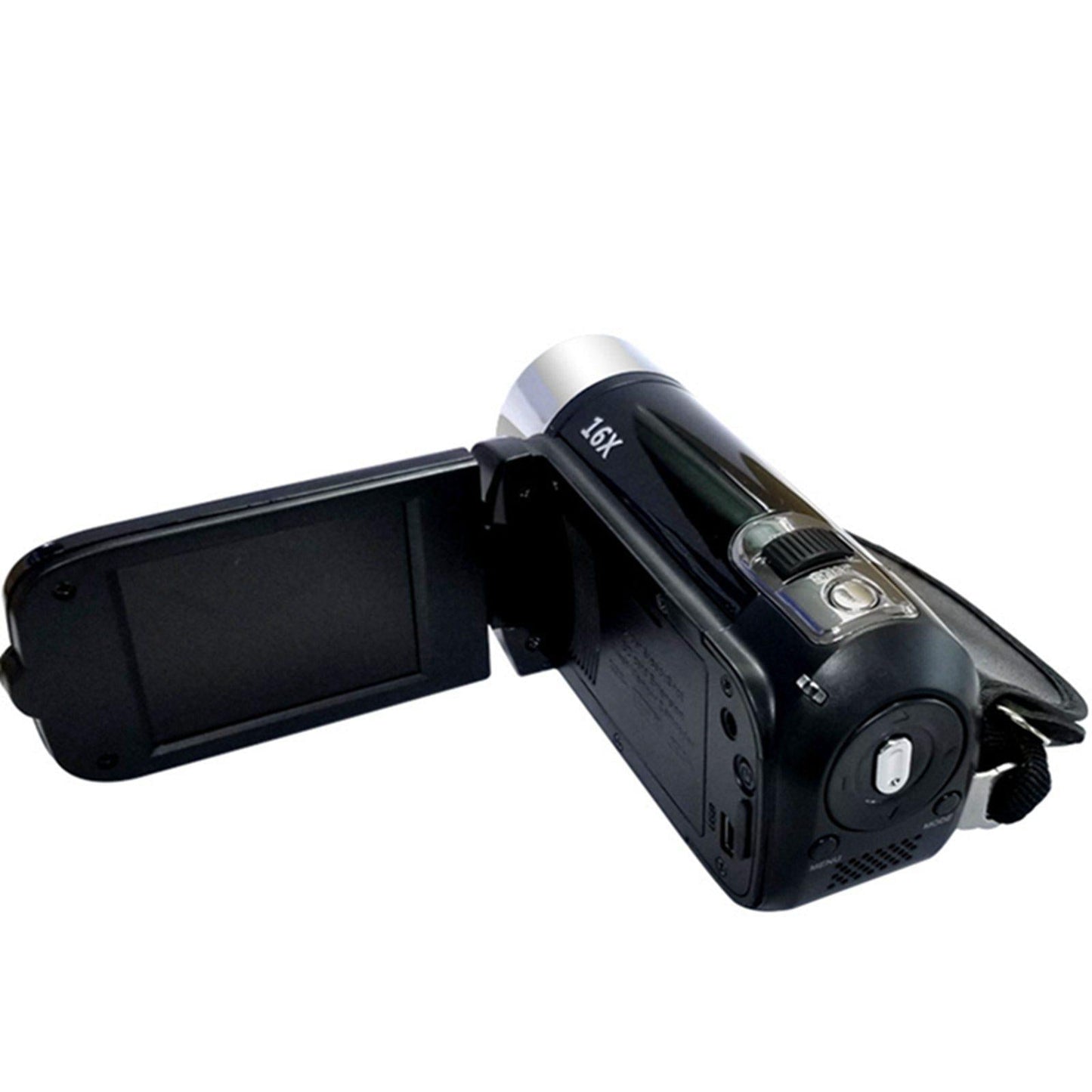 1080P HD Camcorder LCD Video Camera Recorder 16X Zoom Night Vision -EU Black