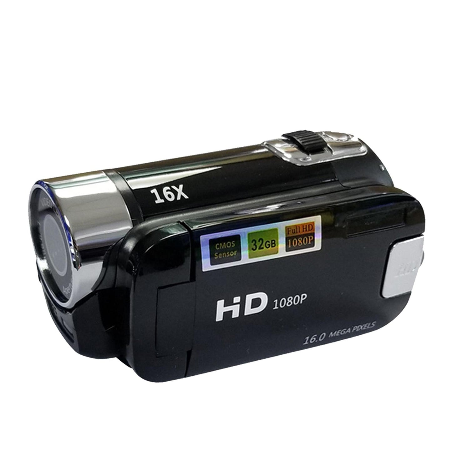 1080P HD Camcorder LCD Video Camera Recorder 16X Zoom Night Vision -EU Black