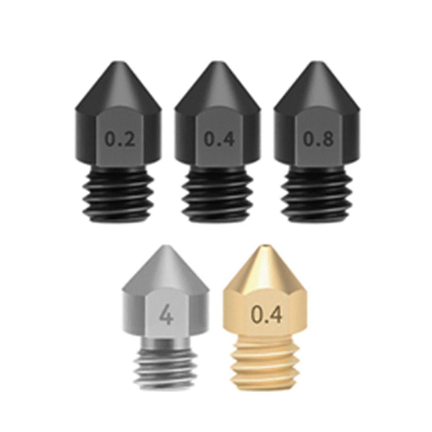 20Pcs 3D Printer Nozzles Kit Silicone Sleeve Heater Block for MK 8 Cleaning