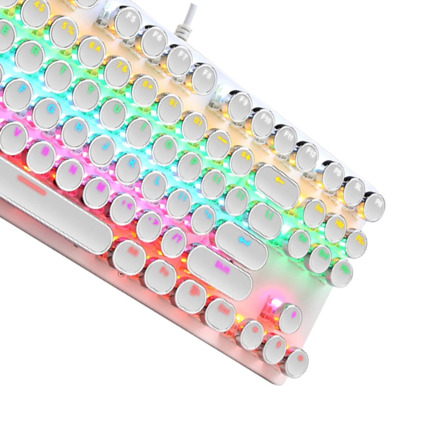 K550 Mechanical Gaming Keyboard 87Key Wired Game Keyboard RGB Backlit White