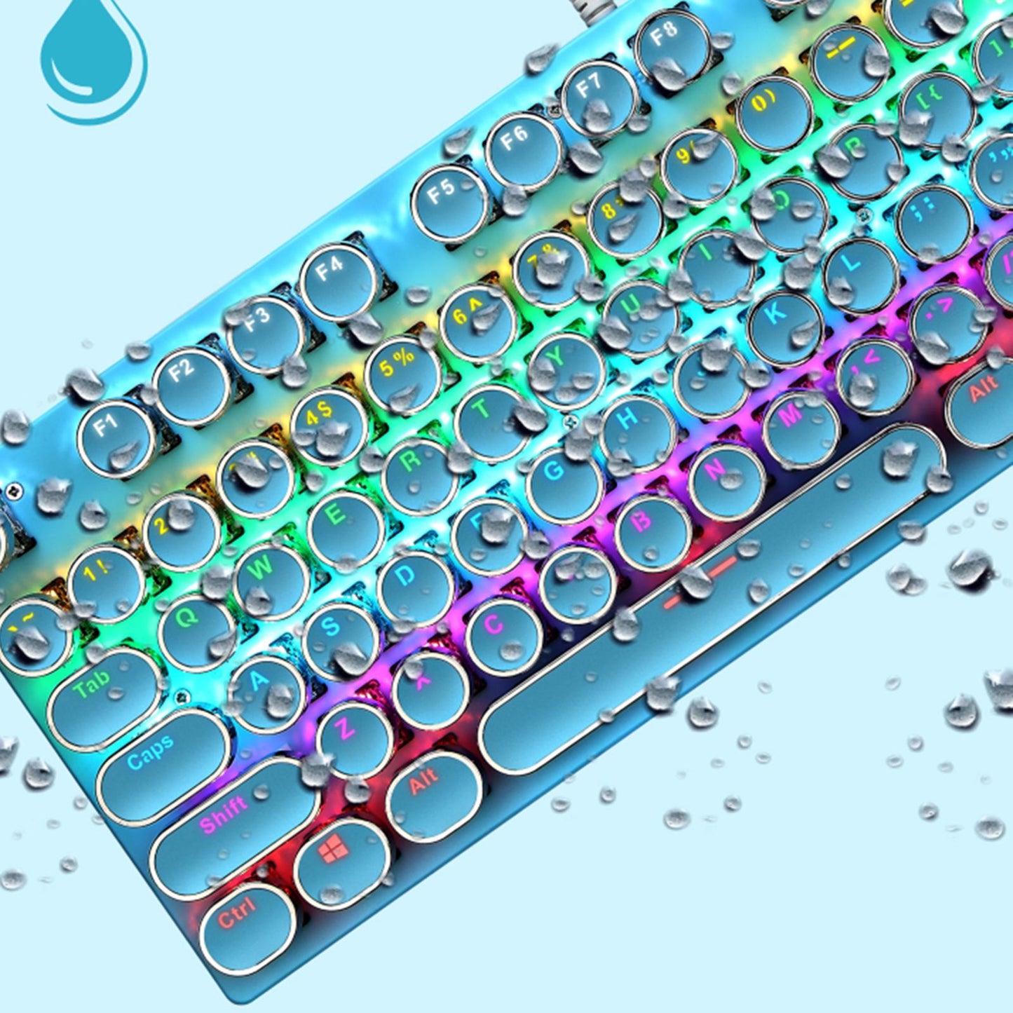 K550 Mechanical Gaming Keyboard 87Key Wired Game Keyboard RGB Backlit Blue