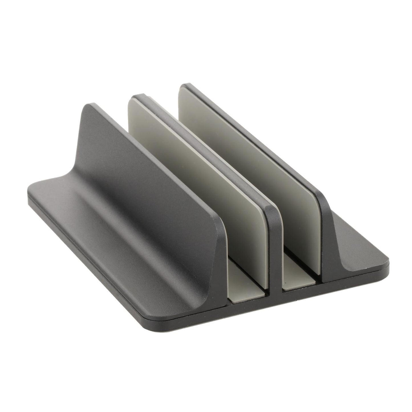 Adjustable Vertical Laptop Stand 2 Slots Desktop Accessories Well-Organized Black