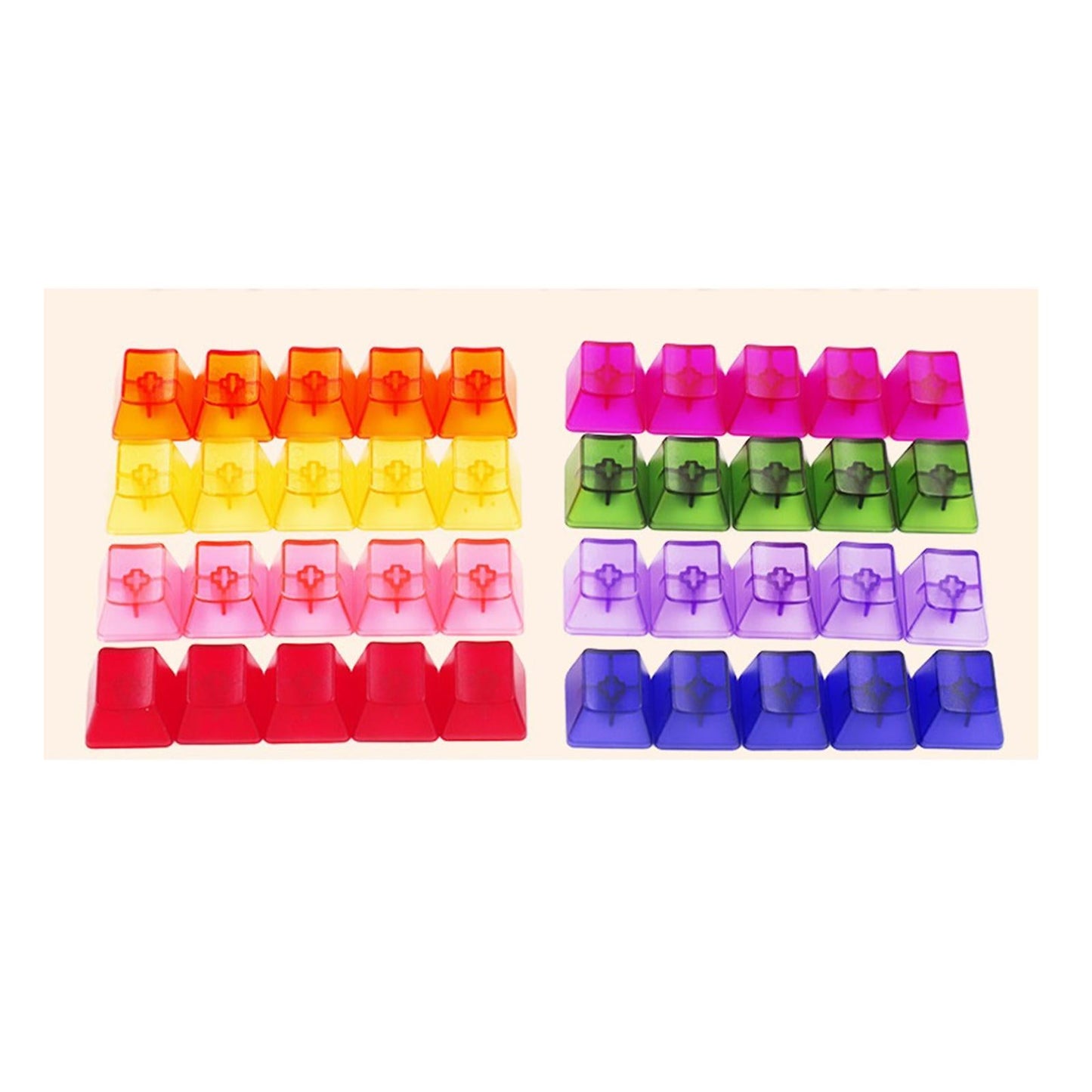 DIY R4 1U Transparent Keycaps for CHERRY MX and Clone Switches 10/50/100 Pcs 10 Keys Transparent