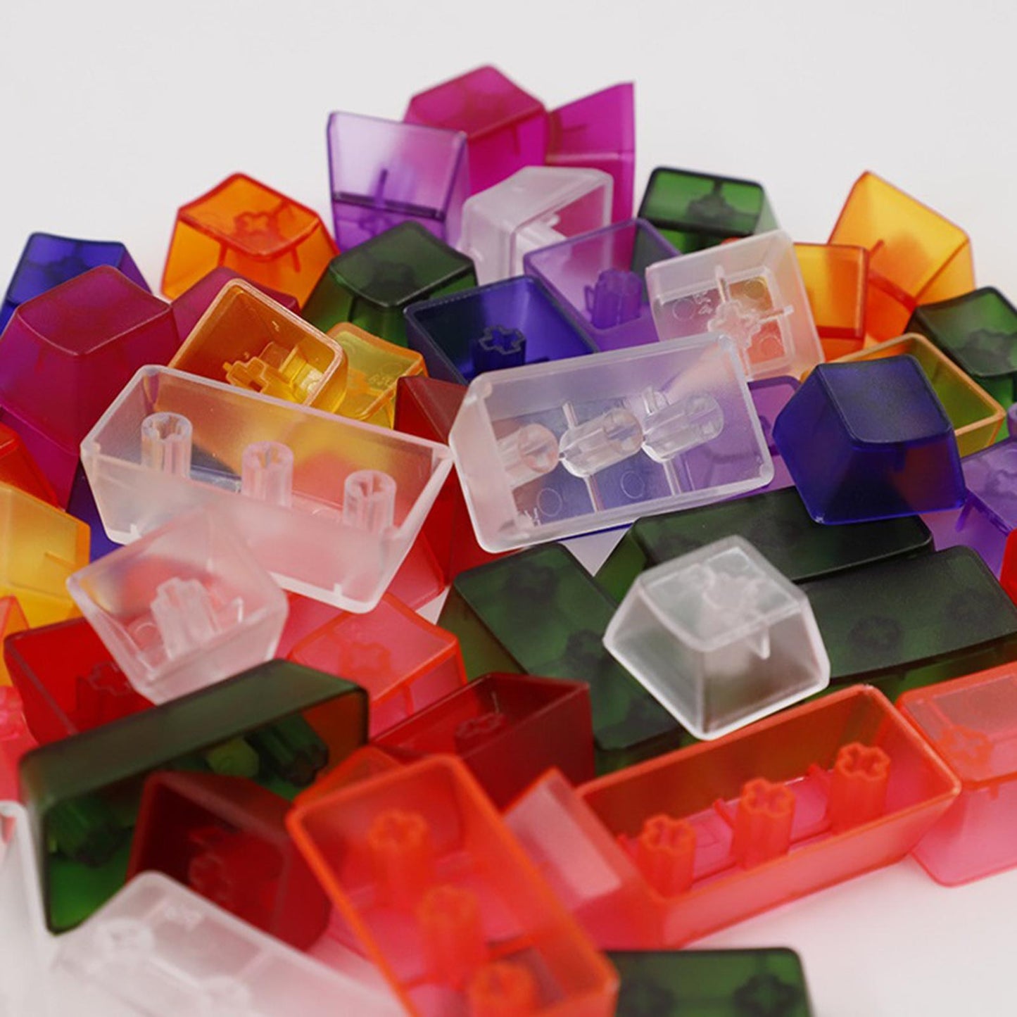 DIY R4 1U Transparent Keycaps for CHERRY MX and Clone Switches 10/50/100 Pcs 50 Keys Transparent