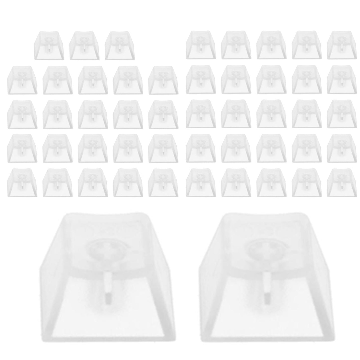 DIY R4 1U Transparent Keycaps for CHERRY MX and Clone Switches 10/50/100 Pcs 100 Keys Transparent