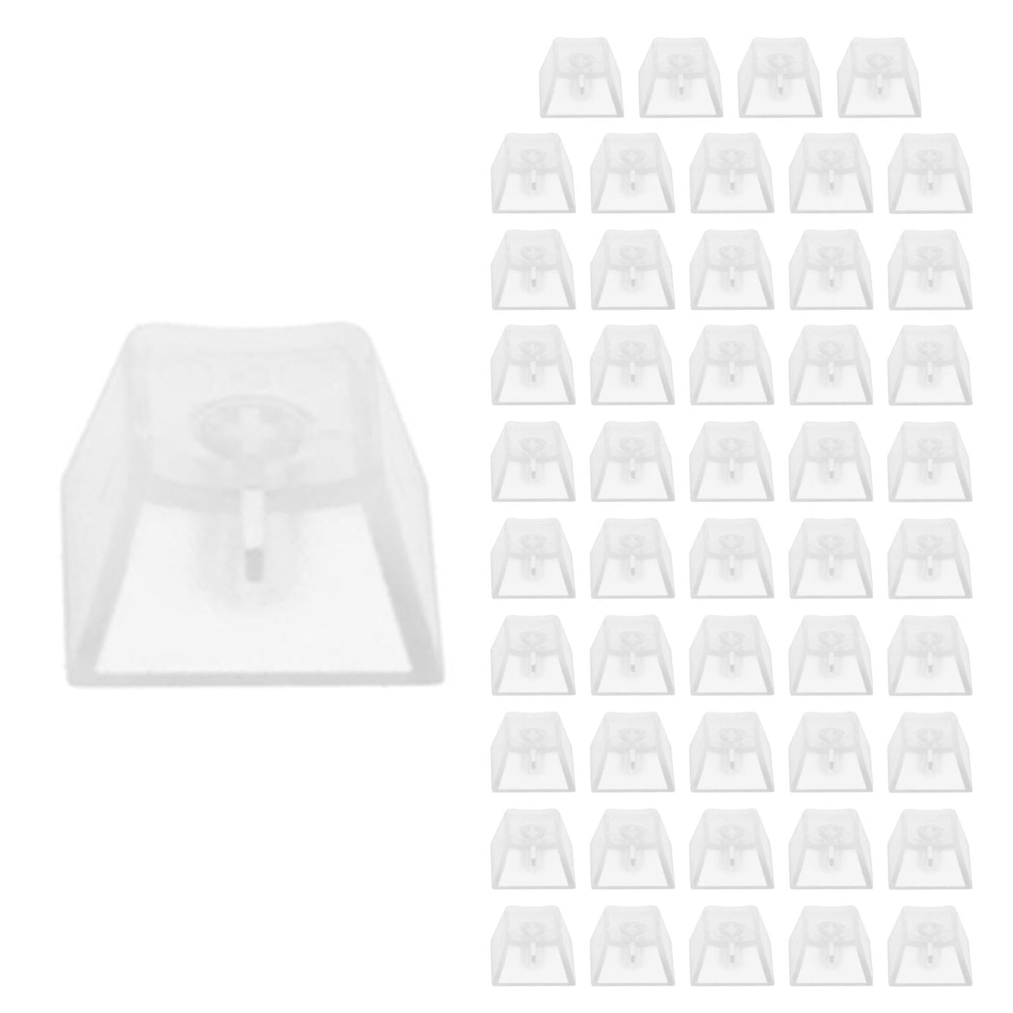DIY R4 1U Transparent Keycaps for CHERRY MX and Clone Switches 10/50/100 Pcs 100 Keys Transparent