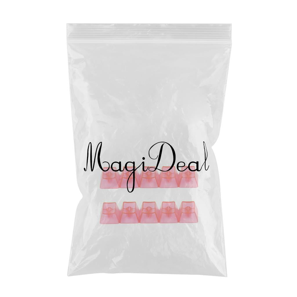 DIY R4 1U Transparent Keycaps for CHERRY MX and Clone Switches 10/50/100 Pcs 10 Keys Pink