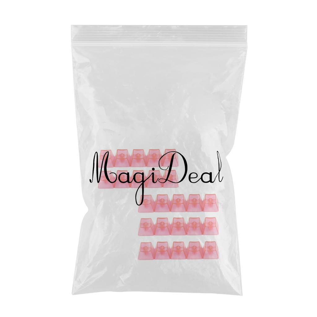 DIY R4 1U Transparent Keycaps for CHERRY MX and Clone Switches 10/50/100 Pcs 50 Keys Pink