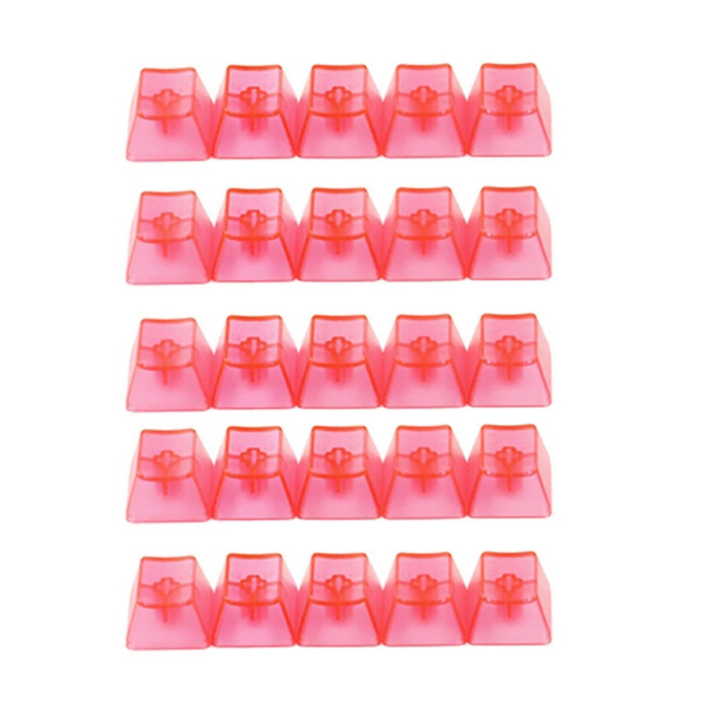 DIY R4 1U Transparent Keycaps for CHERRY MX and Clone Switches 10/50/100 Pcs 50 Keys Pink