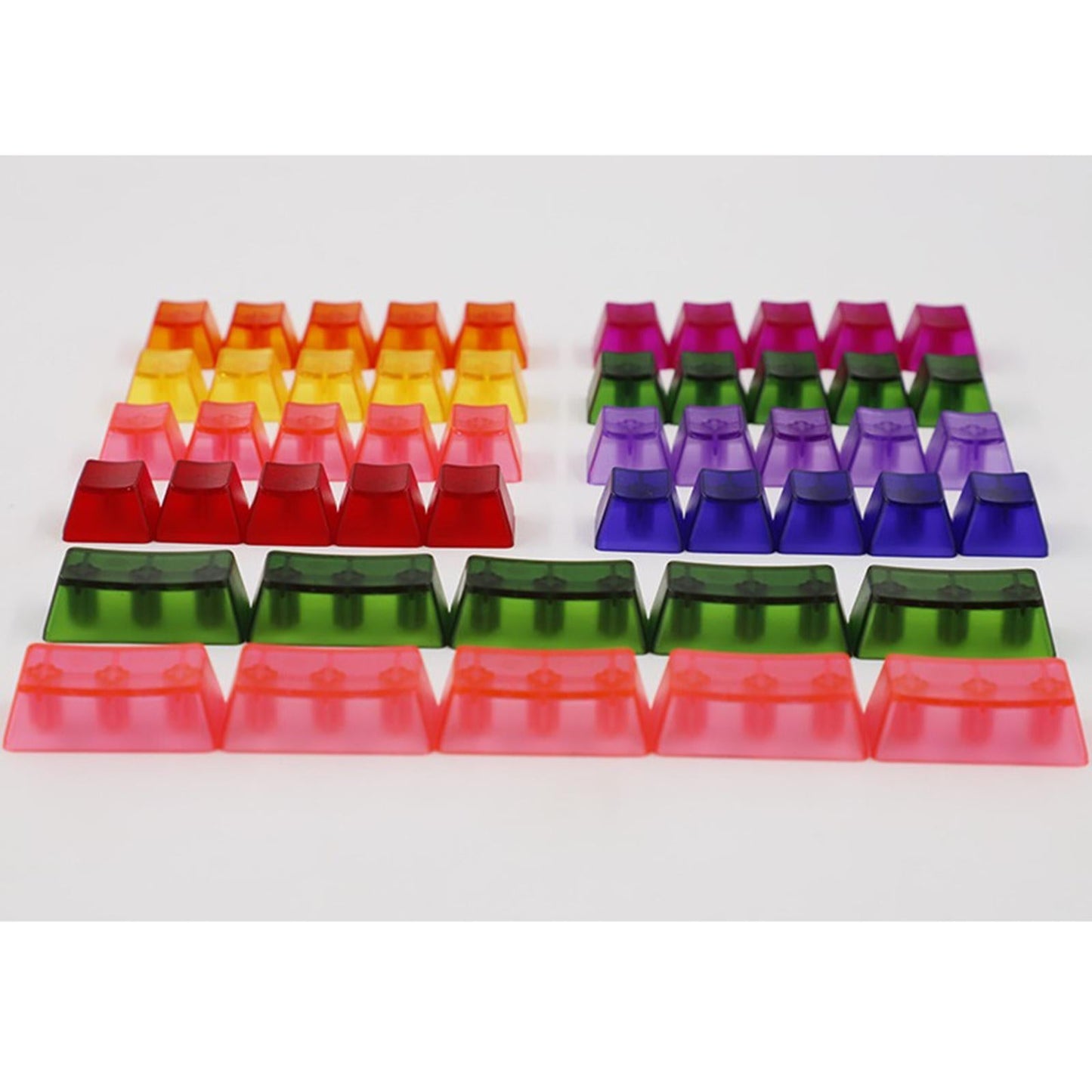 DIY R4 1U Transparent Keycaps for CHERRY MX and Clone Switches 10/50/100 Pcs 100 Keys Pink