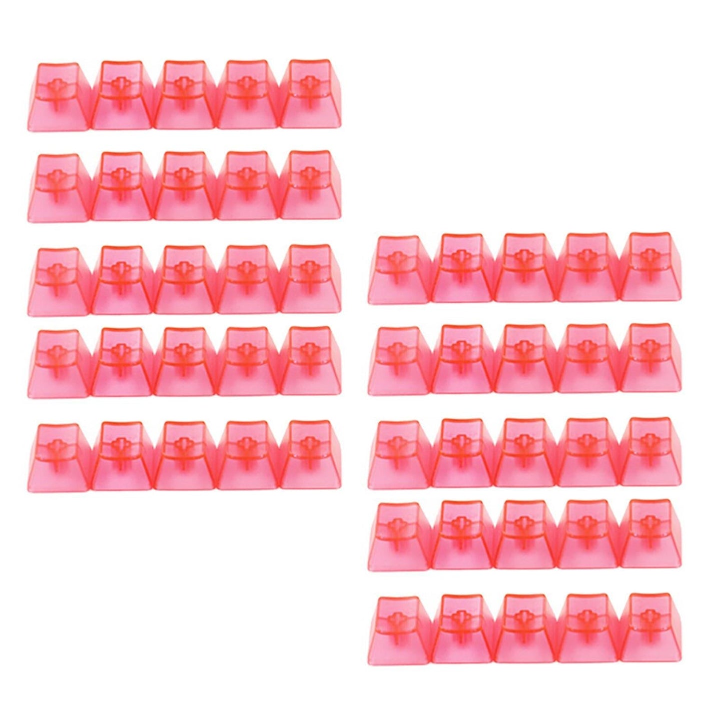 DIY R4 1U Transparent Keycaps for CHERRY MX and Clone Switches 10/50/100 Pcs 100 Keys Pink
