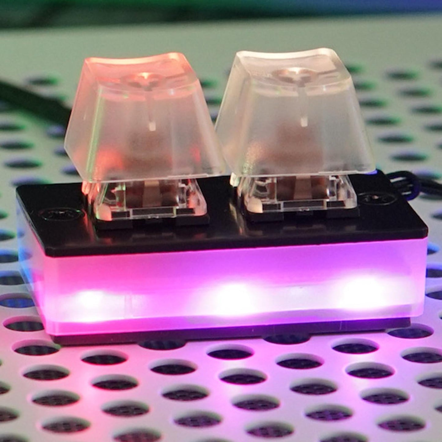 2-Key Keypad Mechanical Keyboard Hot Swap RGB Cool Backlit Detachable for PC