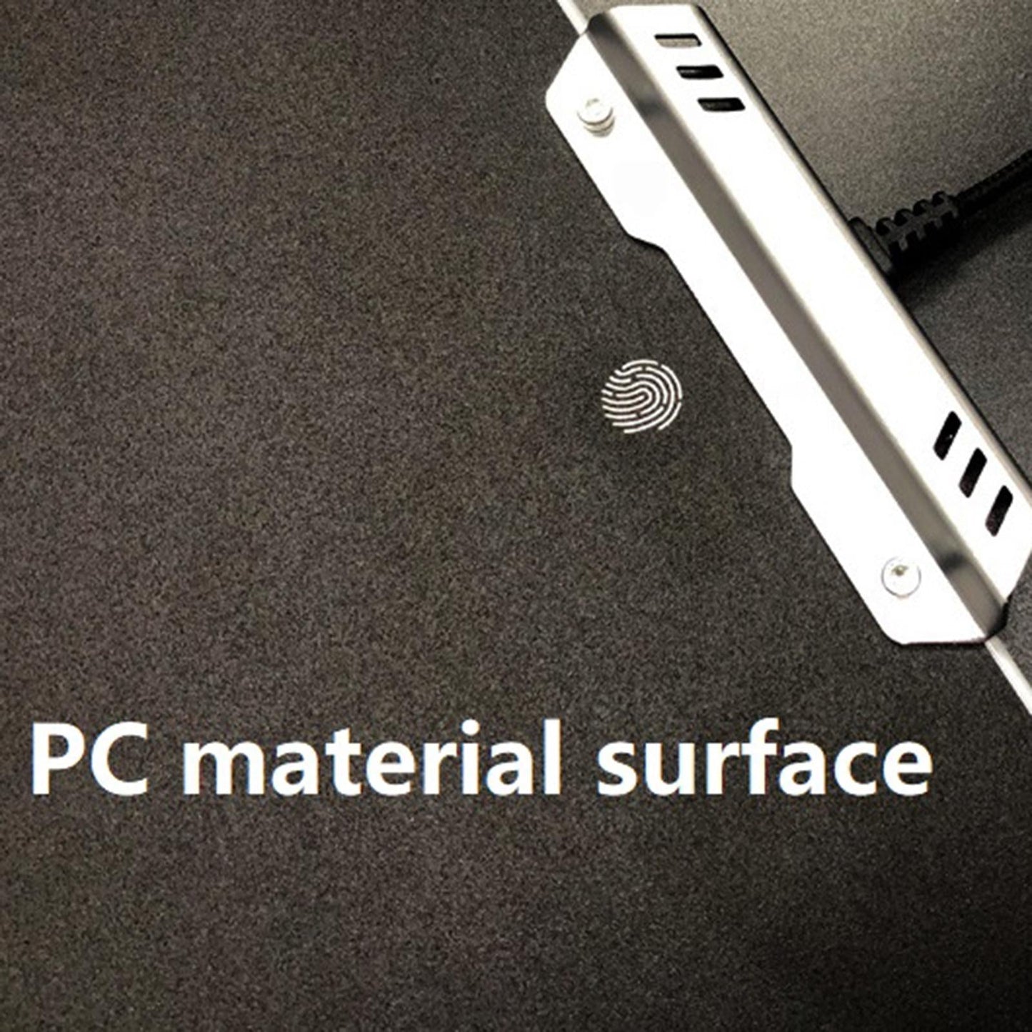 Metal Gaming Mouse Pad Anti-Slip Mouse Mat with Backlit for Office Home