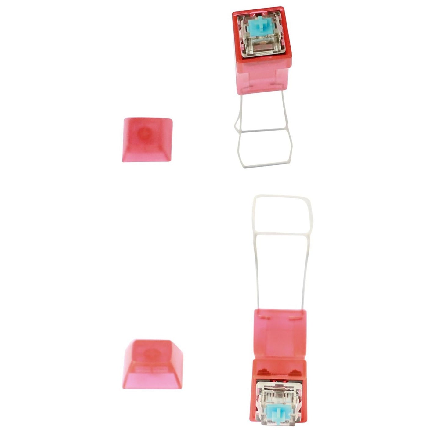 2 in 1 Keycaps Puller Switch Removal Tool for Mechanical Keyboard Red