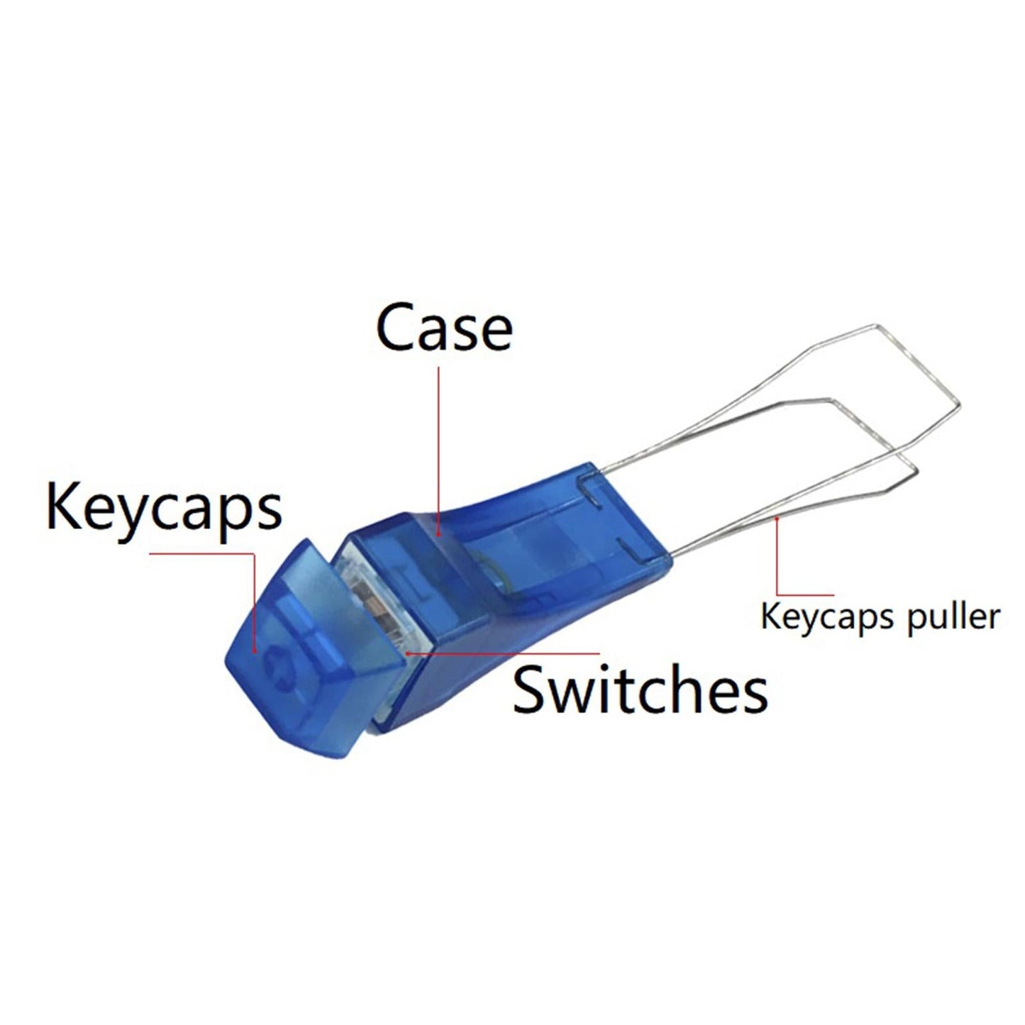2 in 1 Keycaps Puller Switch Removal Tool for Mechanical Keyboard Sky Blue