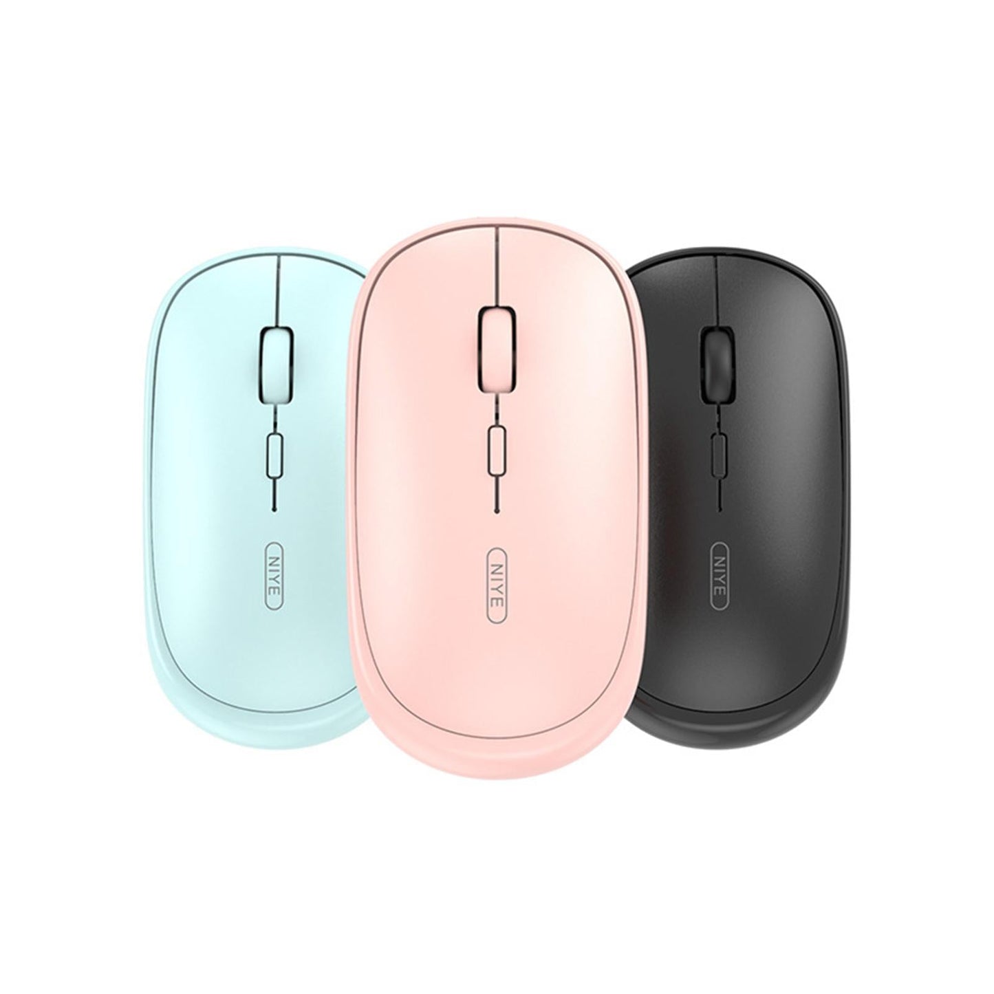 Wireless Mouse 3 Buttons Optical Adjustable DPI battery powered pink