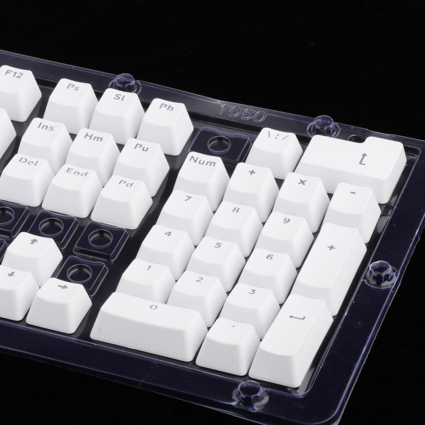 104 Key Caps PBT US Layout Keyset for CHERRY MX Mechanical Gaming Keyboard Russian White Translucent