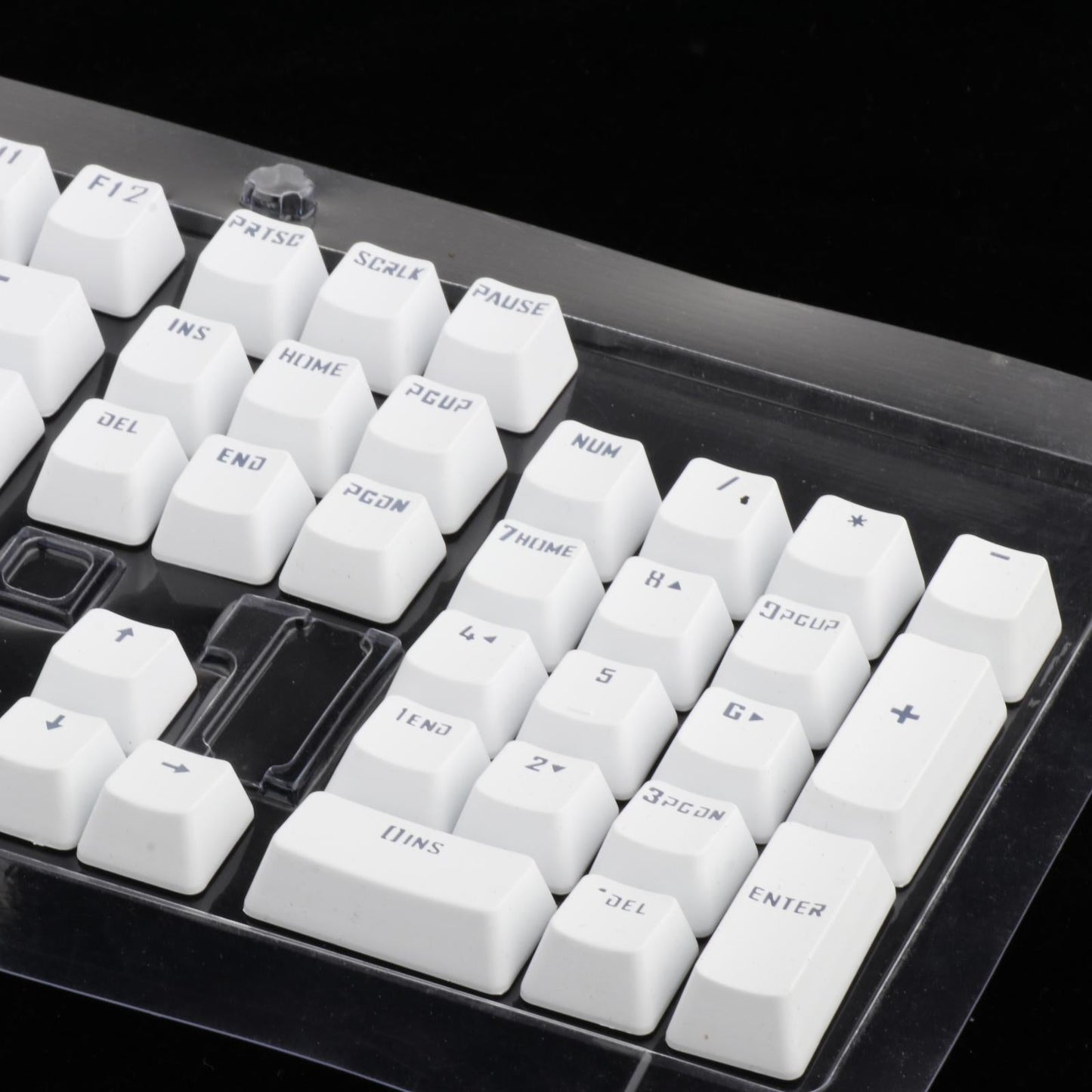 104 Key Caps PBT US Layout Keyset for CHERRY MX Mechanical Gaming Keyboard Korean White Translucent