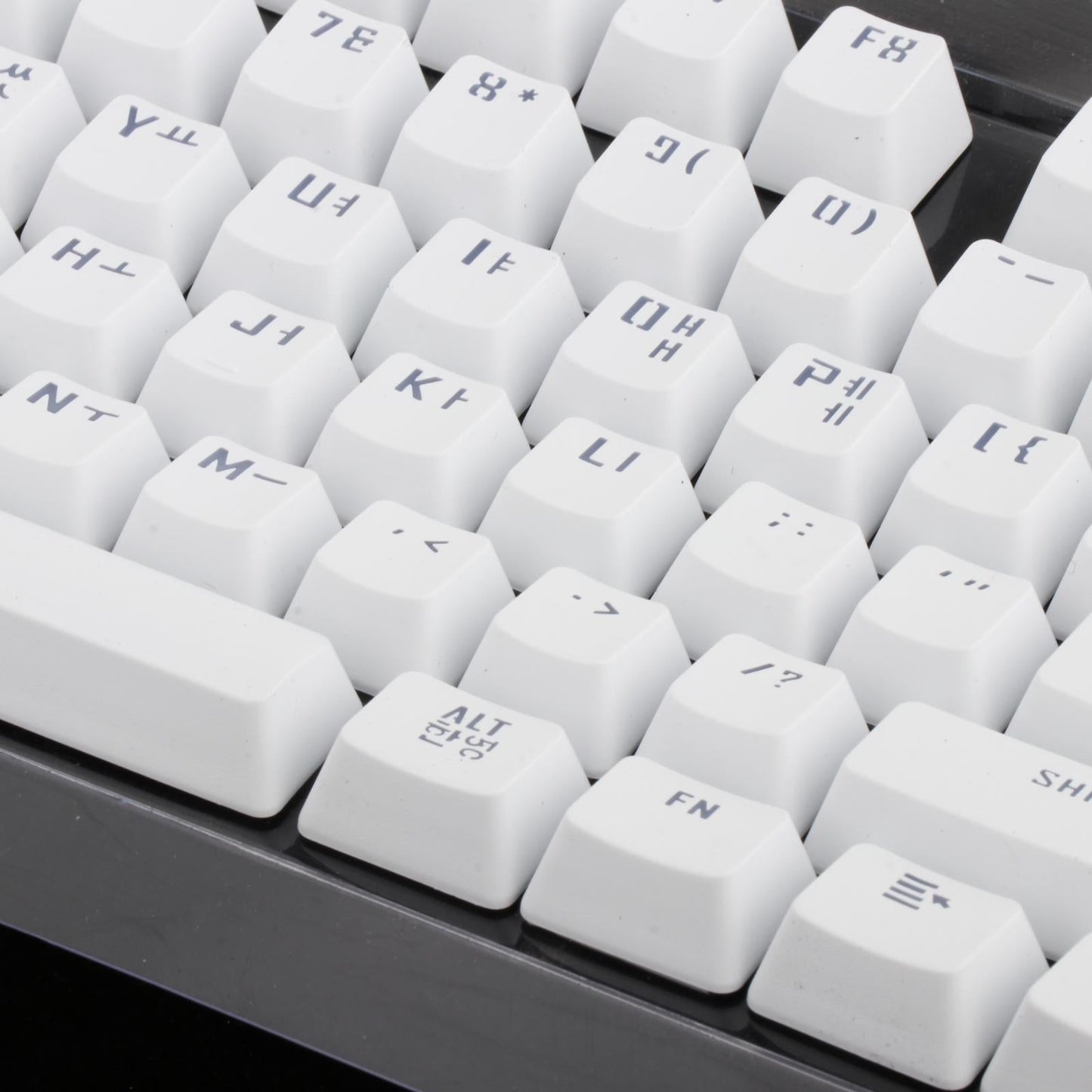 104 Key Caps PBT US Layout Keyset for CHERRY MX Mechanical Gaming Keyboard Korean White Translucent