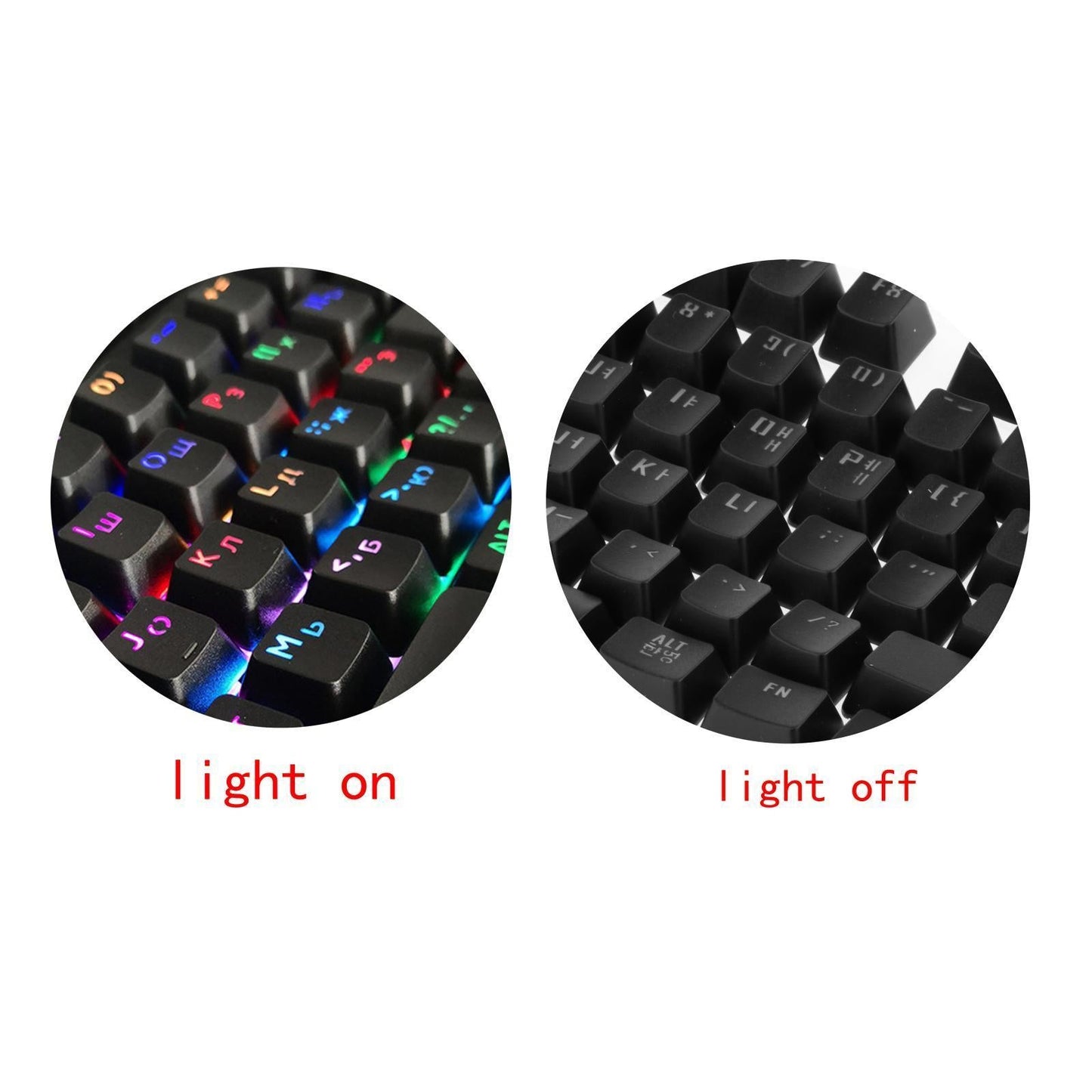 104 Key Caps PBT US Layout Keyset for CHERRY MX Mechanical Gaming Keyboard French Black