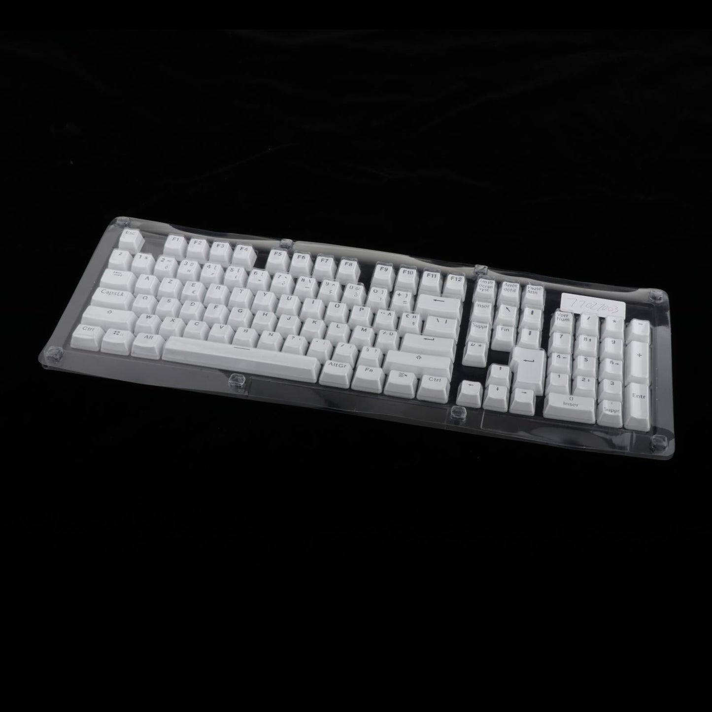 104 Key Caps PBT US Layout Keyset for CHERRY MX Mechanical Gaming Keyboard French White
