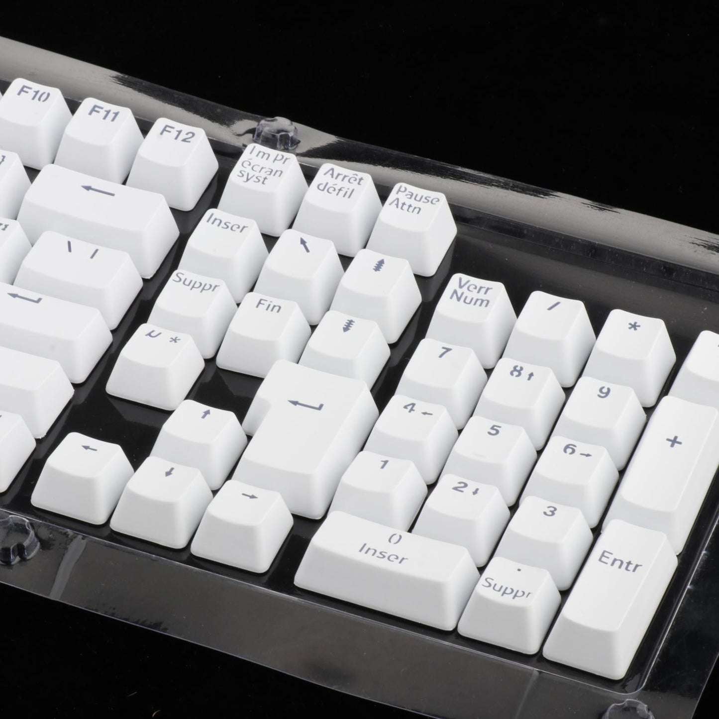 104 Key Caps PBT US Layout Keyset for CHERRY MX Mechanical Gaming Keyboard French White
