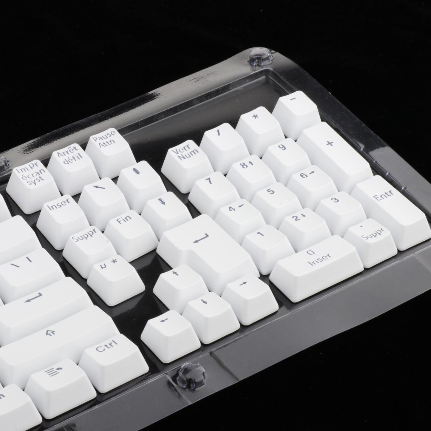 104 Key Caps PBT US Layout Keyset for CHERRY MX Mechanical Gaming Keyboard French White