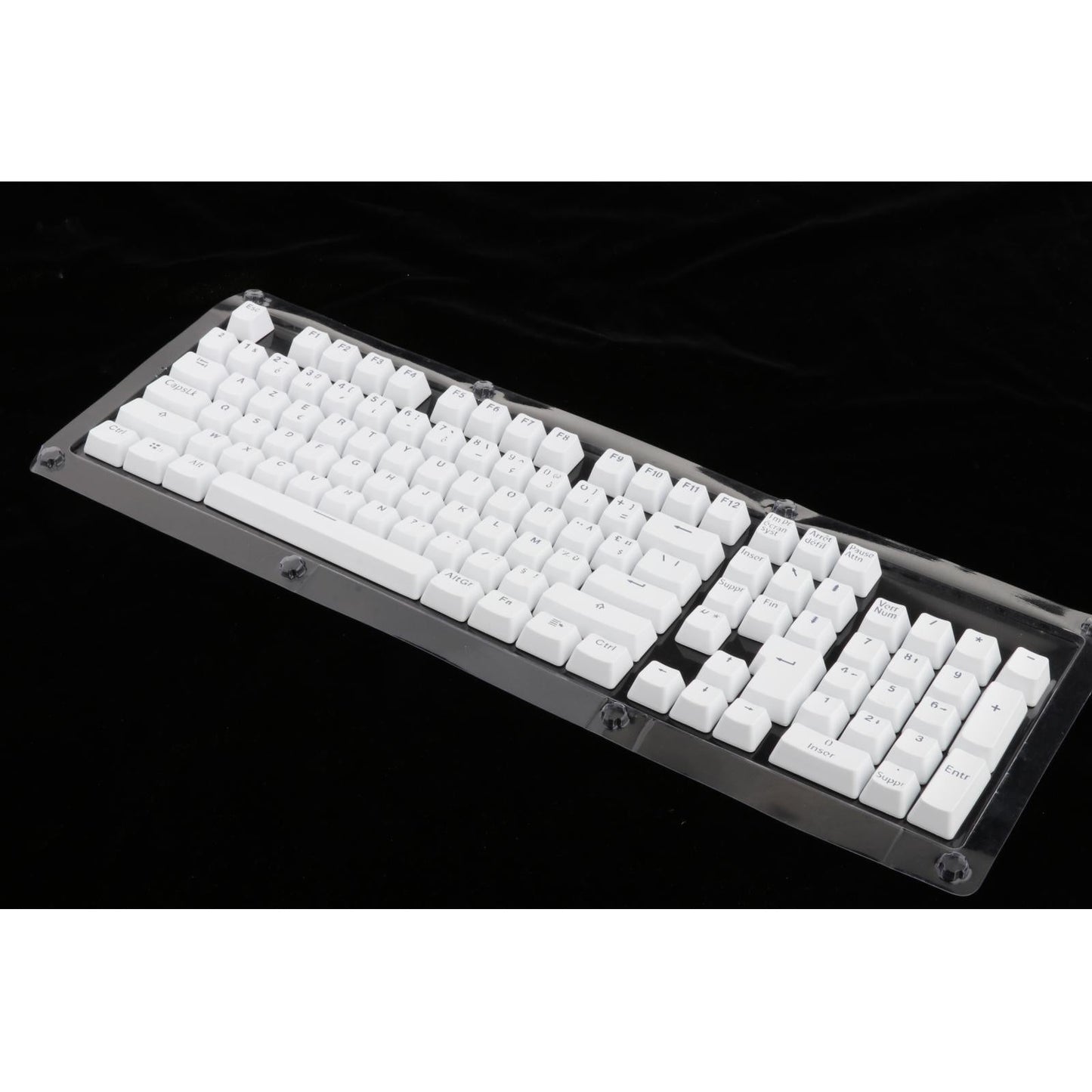 104 Key Caps PBT US Layout Keyset for CHERRY MX Mechanical Gaming Keyboard French White