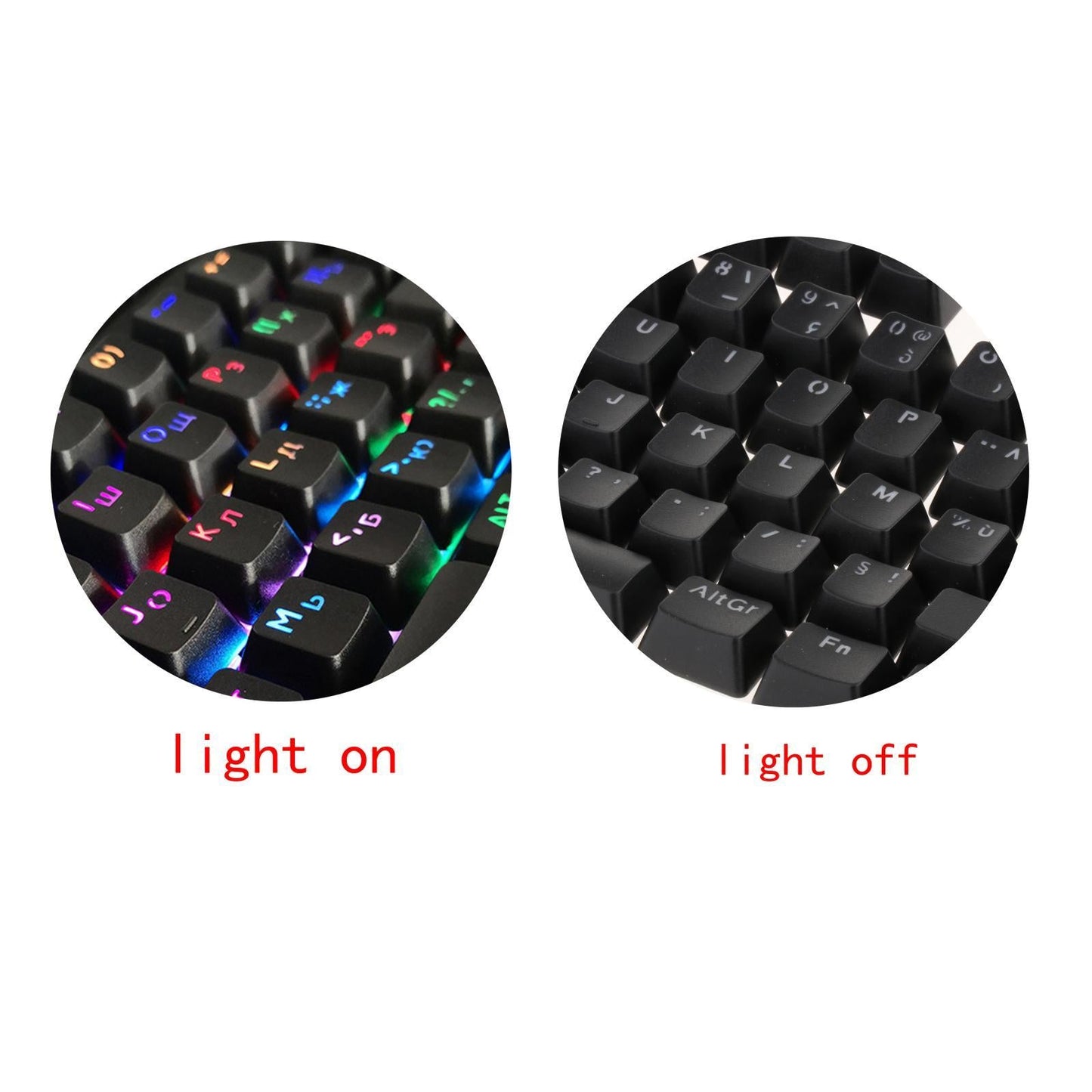 104 Key Caps PBT US Layout Keyset for CHERRY MX Mechanical Gaming Keyboard Spanish Black