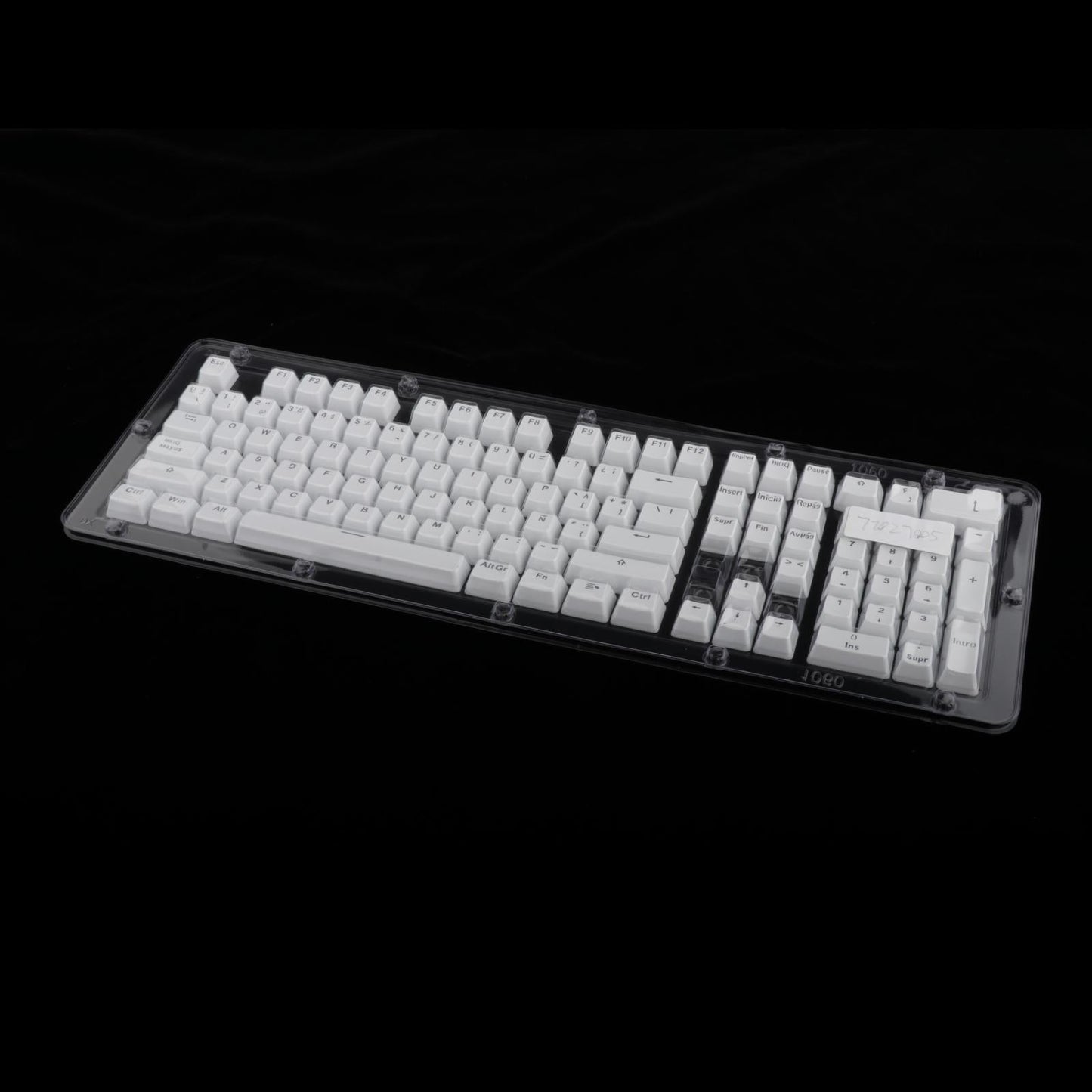 104 Key Caps PBT US Layout Keyset for CHERRY MX Mechanical Gaming Keyboard Spanish White