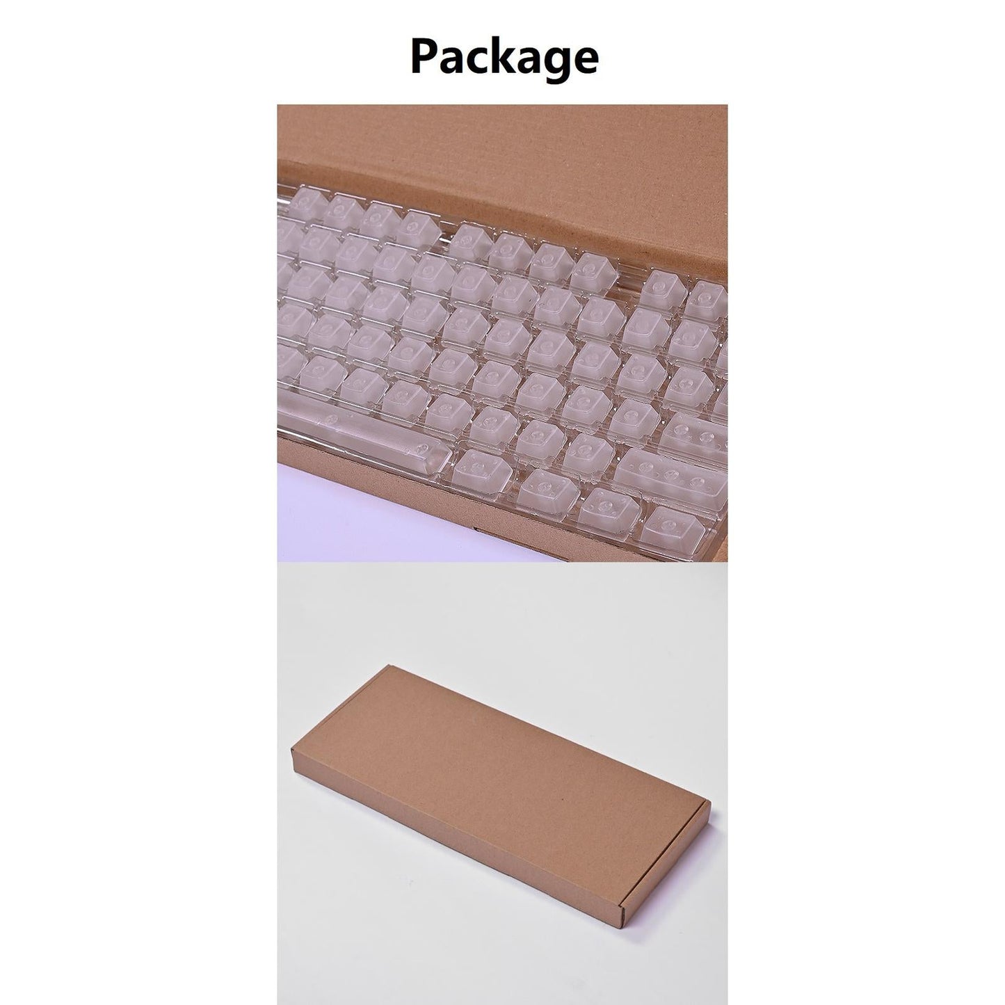 DIY Transparent Keycaps ABS Matte Treatment RGB for CHERRY MX/Clone Switches Orange Transparent