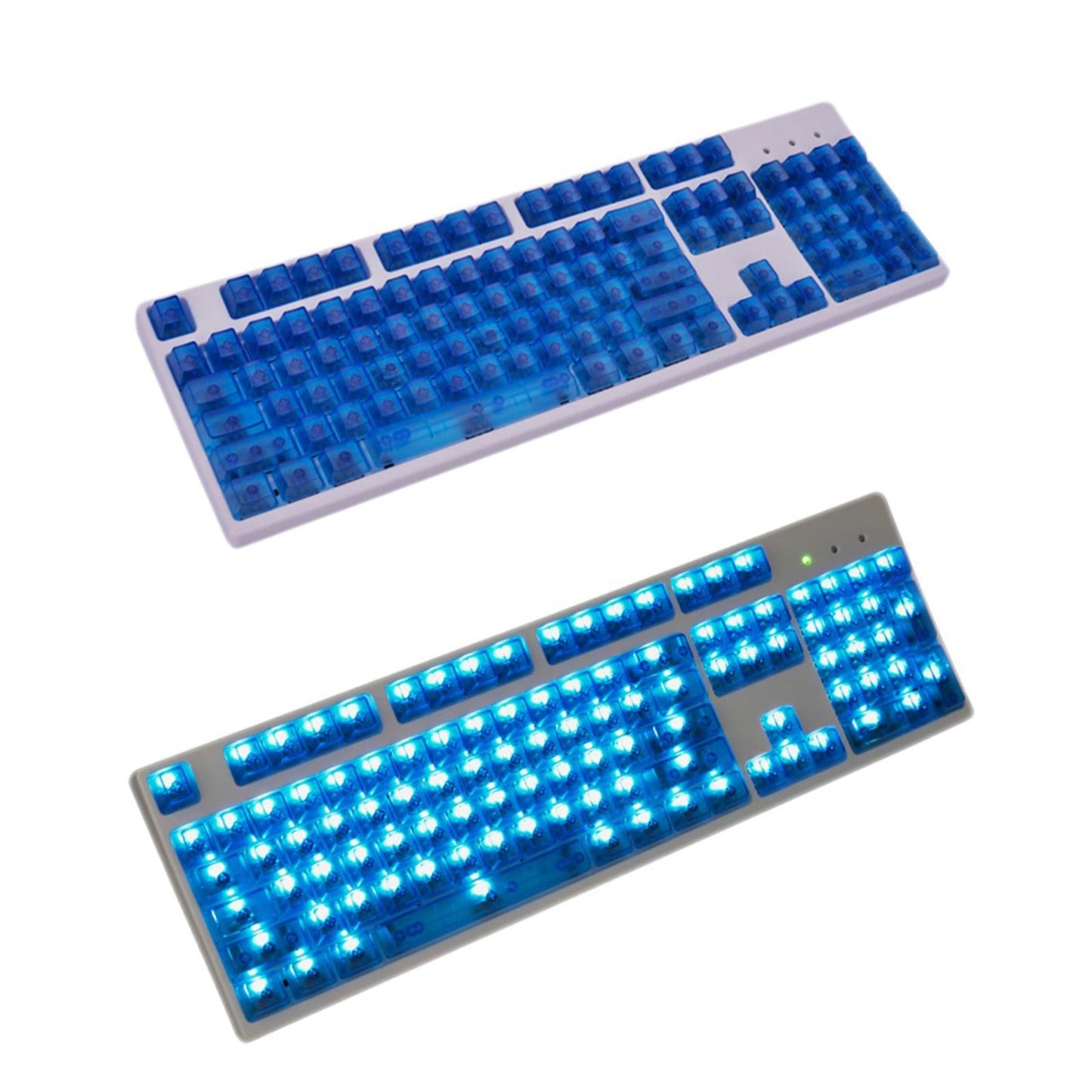 DIY Transparent Keycaps ABS Matte Treatment RGB for CHERRY MX/Clone Switches Fully Transparent