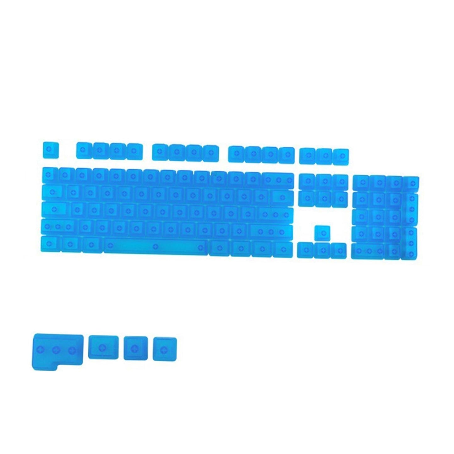 DIY Transparent Keycaps ABS Matte Treatment RGB for CHERRY MX/Clone Switches Fully Transparent