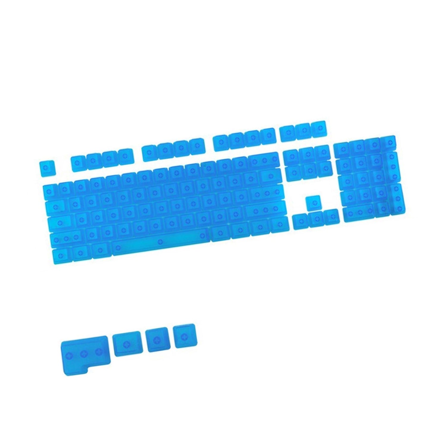 DIY Transparent Keycaps ABS Matte Treatment RGB for CHERRY MX/Clone Switches Fully Transparent