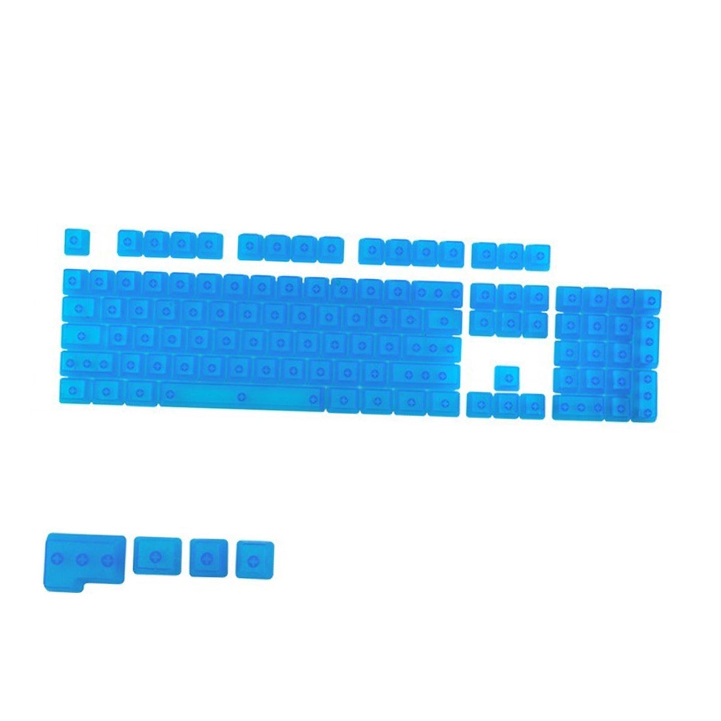 DIY Transparent Keycaps ABS Matte Treatment RGB for CHERRY MX/Clone Switches Fully Transparent
