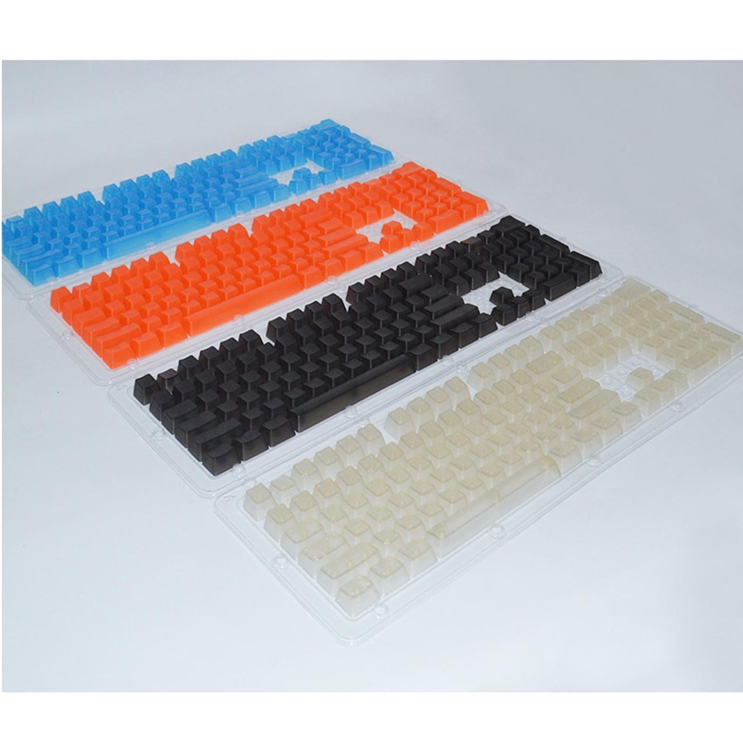 DIY Transparent Keycaps ABS Matte Treatment RGB for CHERRY MX/Clone Switches Blue Transparent