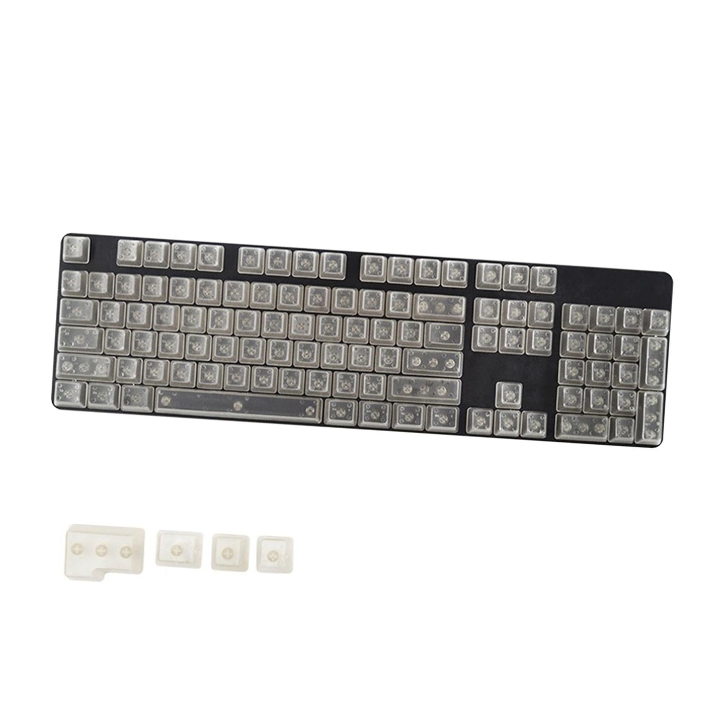 DIY Transparent Keycaps ABS Matte Treatment RGB for CHERRY MX/Clone Switches Blue Transparent