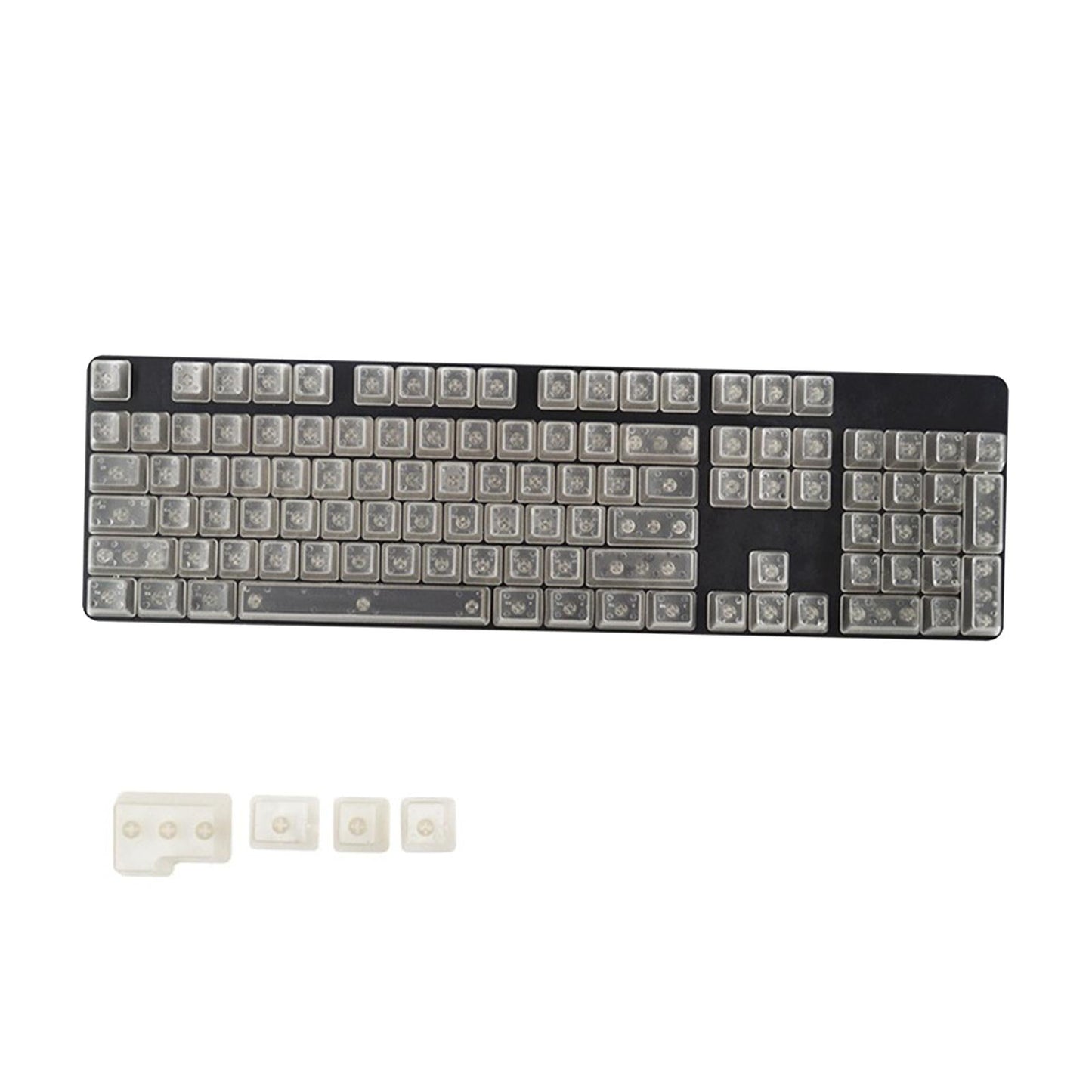 DIY Transparent Keycaps ABS Matte Treatment RGB for CHERRY MX/Clone Switches Blue Transparent