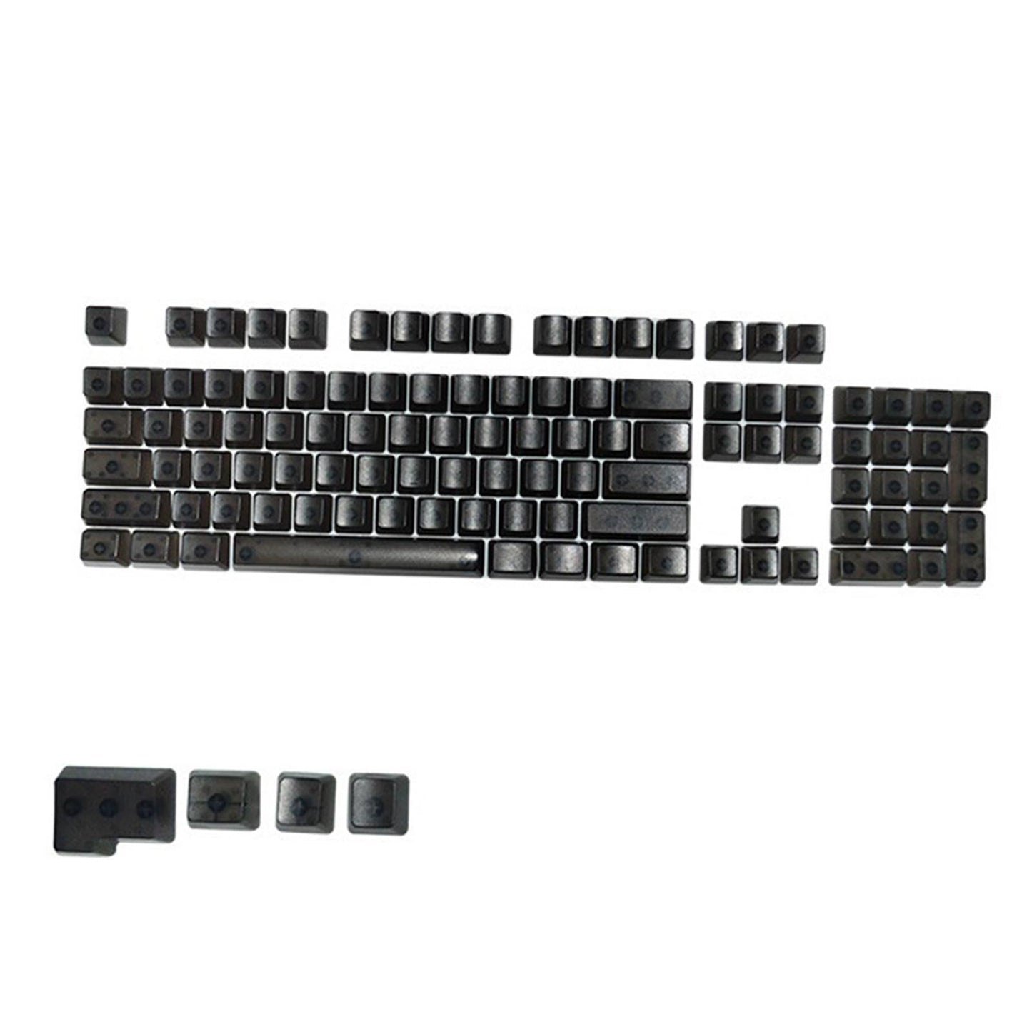 DIY Transparent Keycaps ABS Matte Treatment RGB for CHERRY MX/Clone Switches Black Transparent