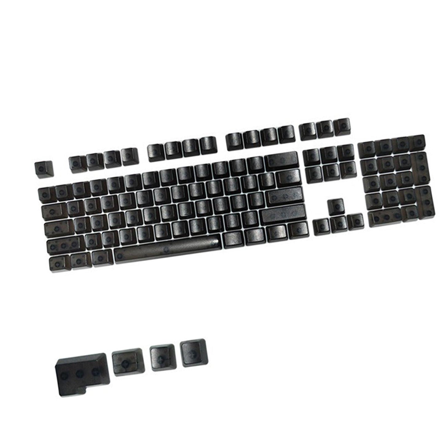 DIY Transparent Keycaps ABS Matte Treatment RGB for CHERRY MX/Clone Switches Black Transparent
