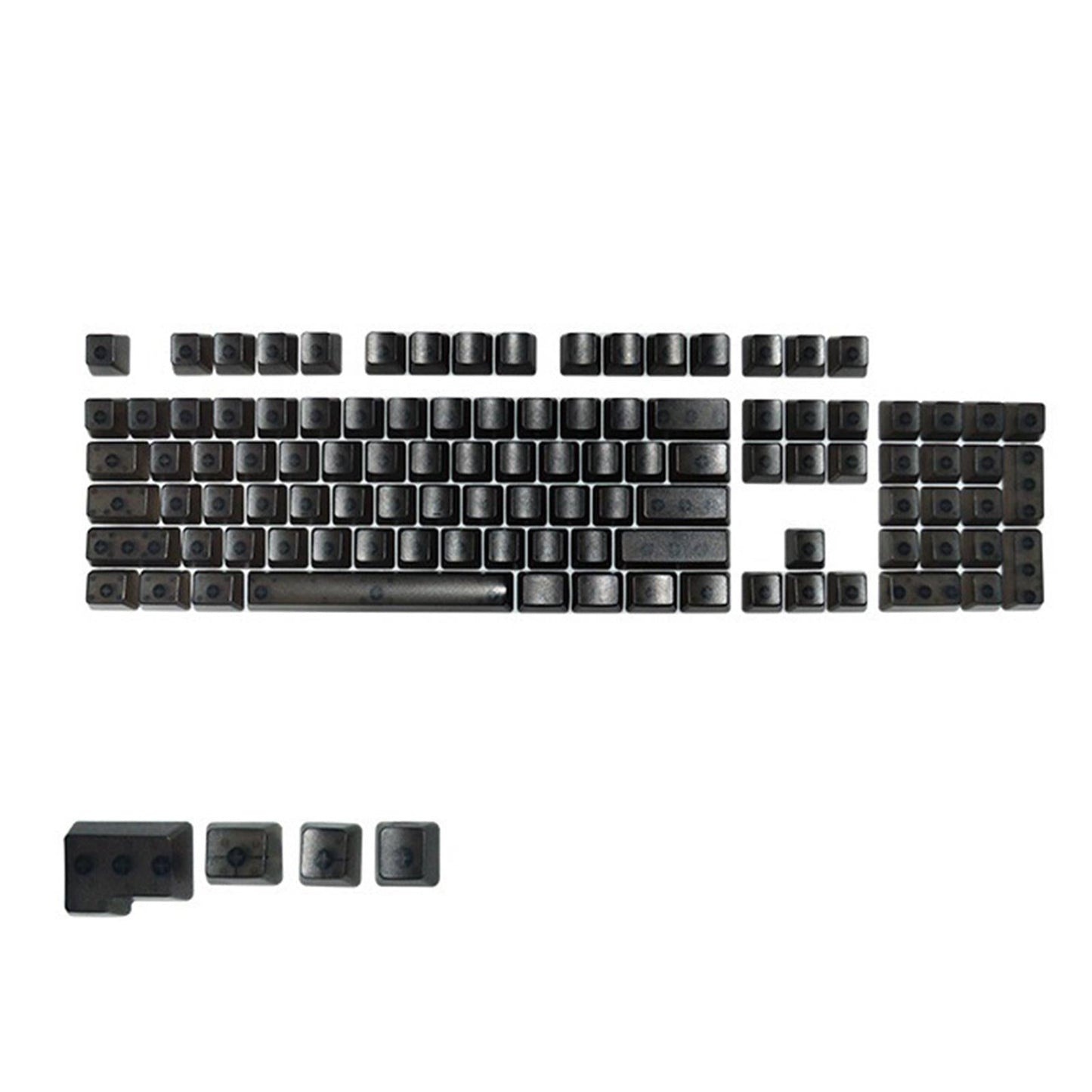 DIY Transparent Keycaps ABS Matte Treatment RGB for CHERRY MX/Clone Switches Black Transparent