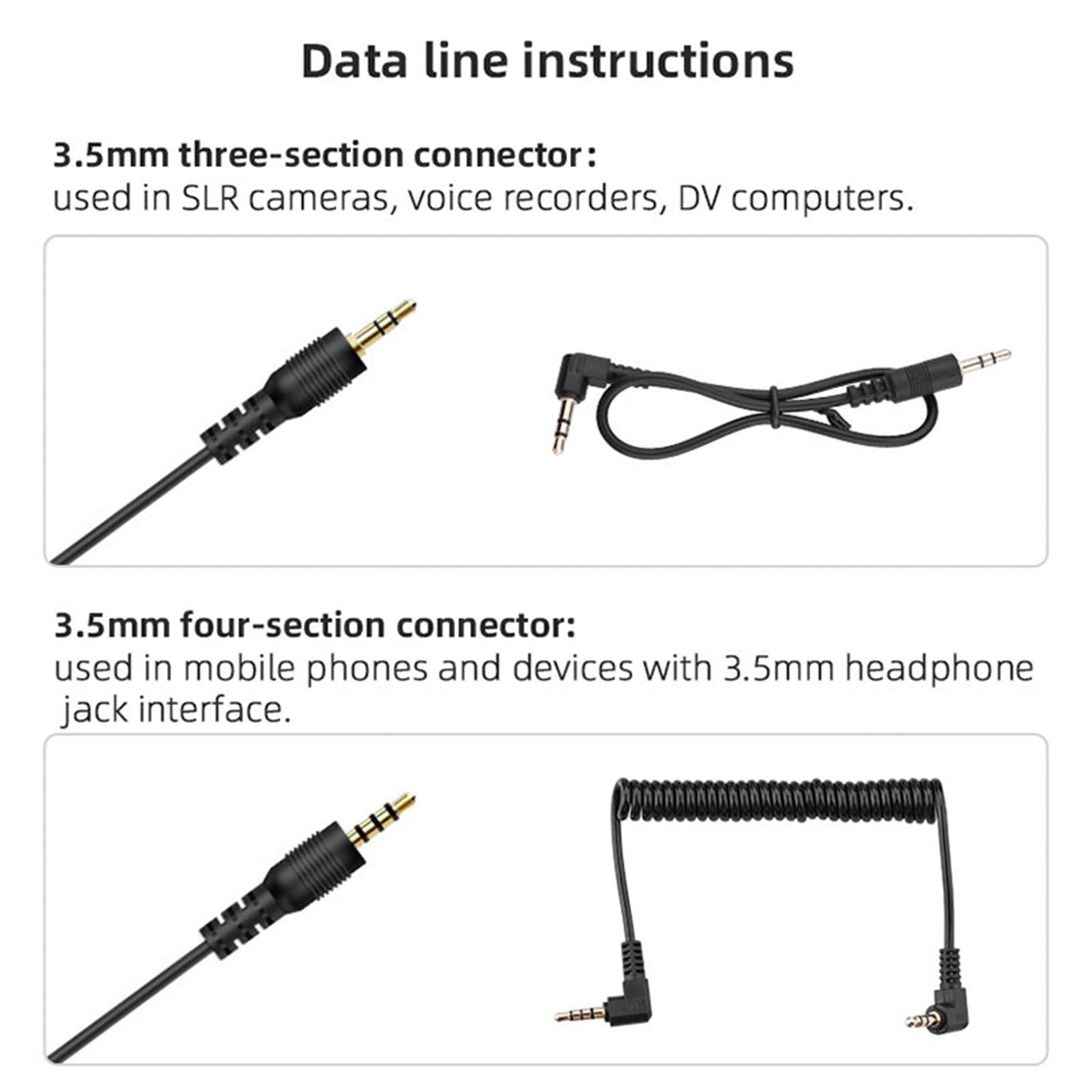 Camera Microphone Professional Mini Portable for Recording Mobile Phones