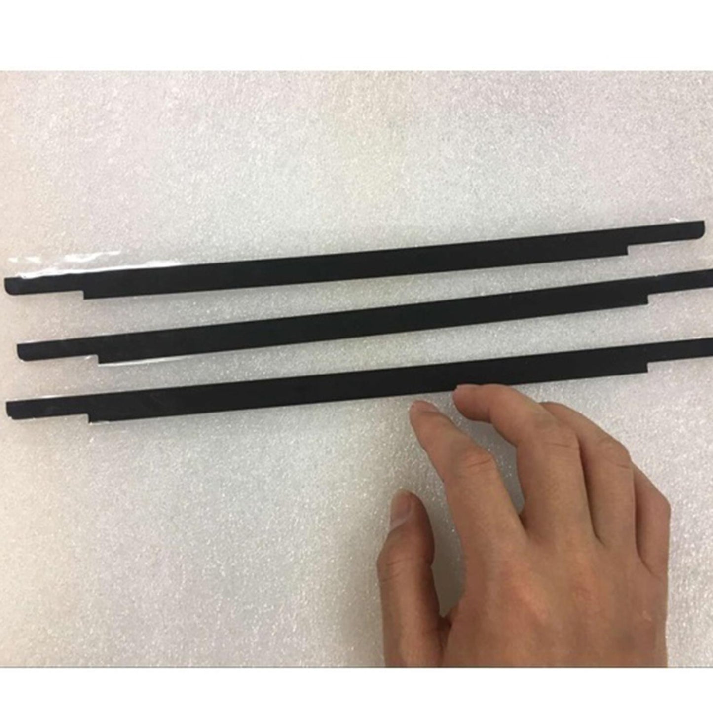 1Piece A2141 Glass Bezel Logo Strip Supplies for 16" Screen LCD Screen Black