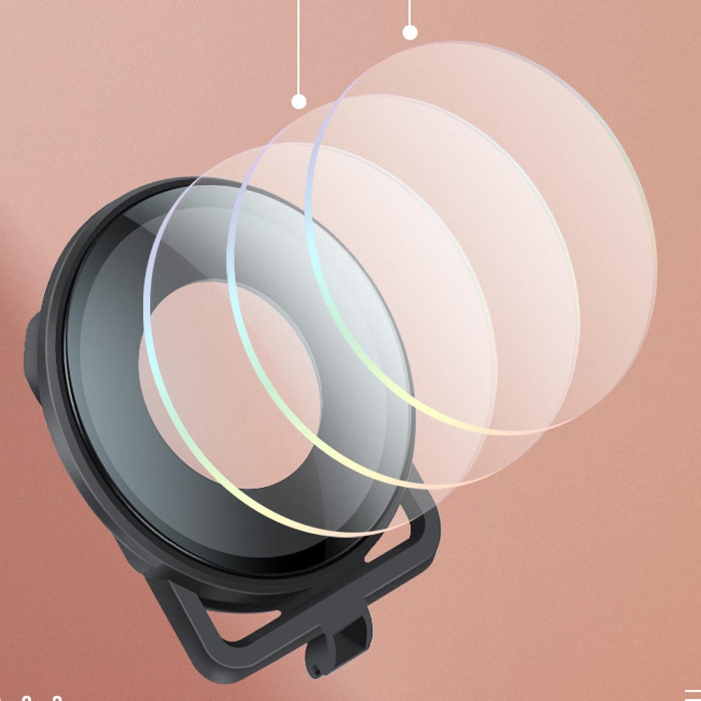 2Pcs Lens Guards Mounting Bracket Dual-Lens for Insta360 One R 360 Edition.